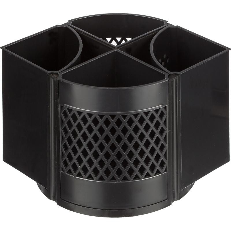 Подставка-органайзер д/канц.мелочей Attache Квартет 8отд-й вращающаяся черн