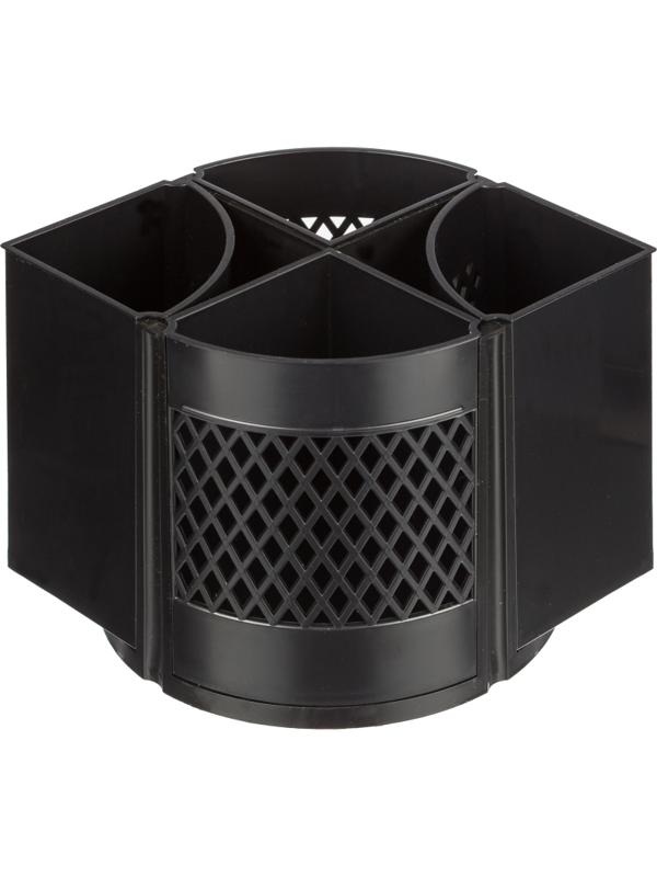 Подставка-органайзер д/канц.мелочей Attache Квартет 8отд-й вращающаяся черн