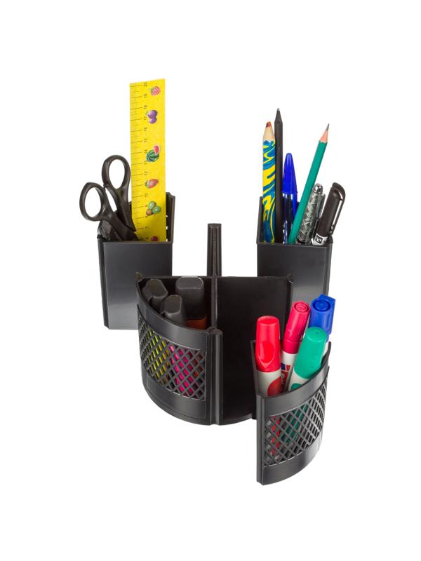 Подставка-органайзер д/канц.мелочей Attache Квартет 8отд-й вращающаяся черн