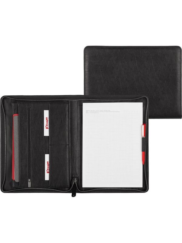 Папка деловая 123 из эко кожи черная