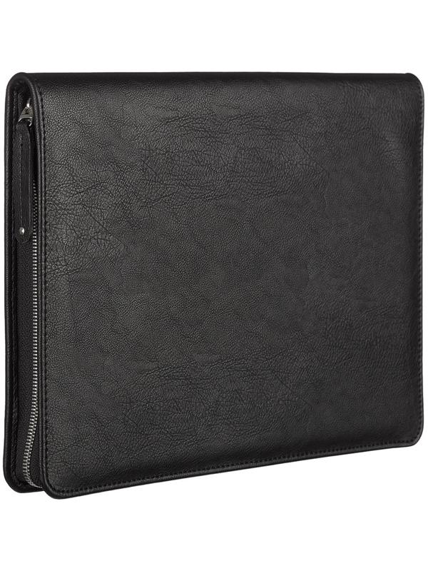 Папка деловая 123 из эко кожи черная