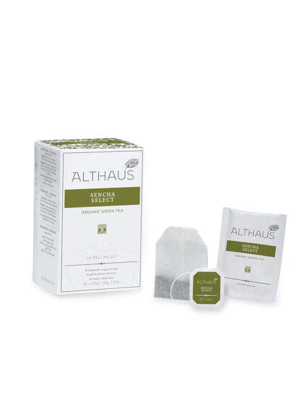 Чай зеленый в пакетиках Althaus Bio Sencha Select 20пакx1,75гр