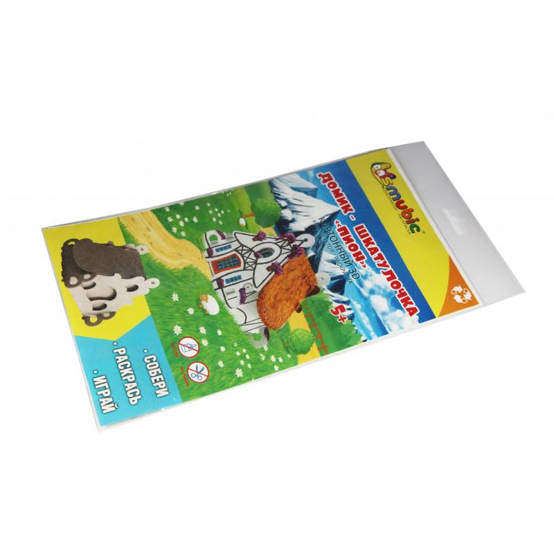 Набор для творчества сборный картонный домик для раскраш.,Пион,30010-501