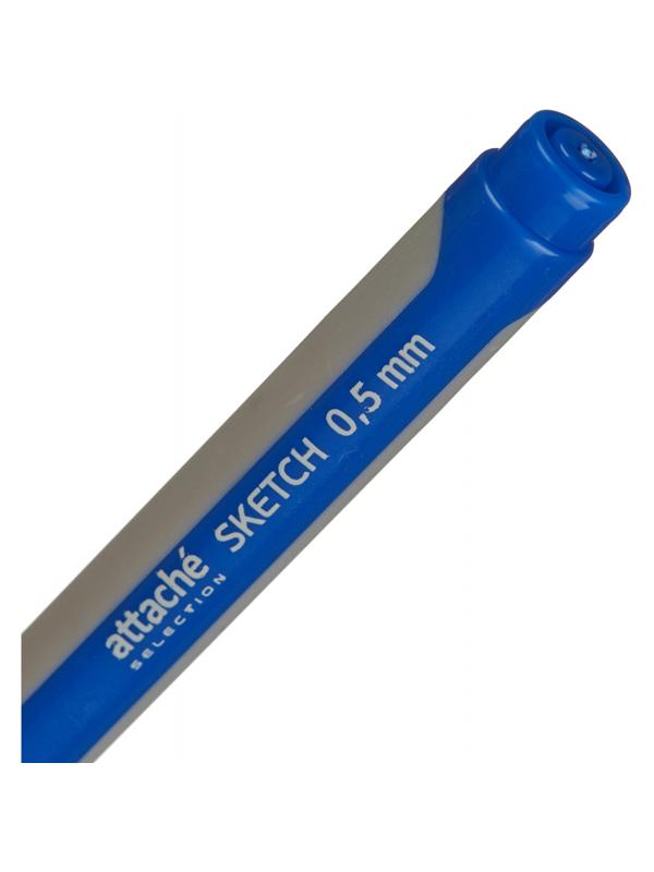 Линер Attache Selection корпус soft touch 0,5мм синий