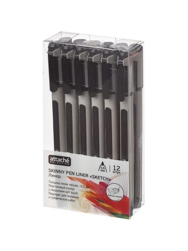 Линер Attache Selection корпус soft touch 0,5мм черный
