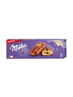 Пирожное бисквитное Milka с шок.начинкой и кус. молоч шок. 175 г.