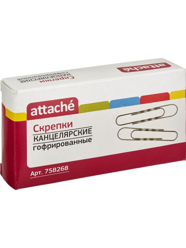 Скрепки Attache оцинкованные, 75 мм, гофрированные, 40 шт/уп