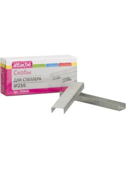Скобы для степлера №23/6 Attache оцинкованные 1000 шт./уп
