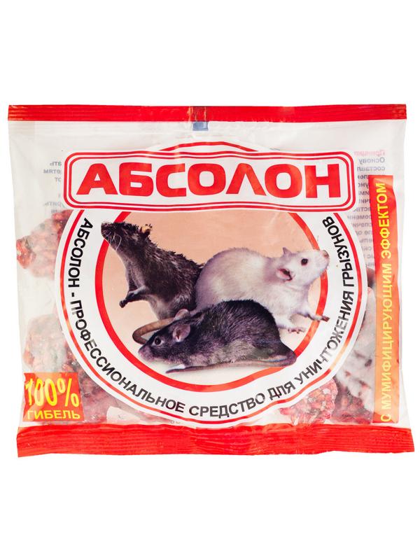 Средство от грызунов Абсолон брикеты парафинированные 100г АЛБПП100