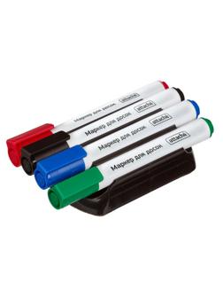 Набор с магнитной губкой и 4 маркерами Attache (WB2008)