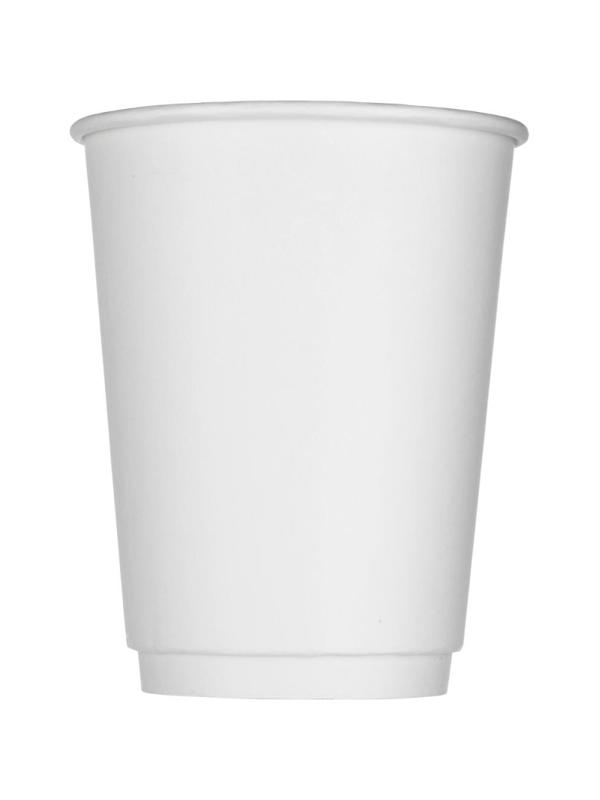 Стакан одноразовый бум 2-сл. d-90мм 300мл белый КОМУС (25шт/уп)