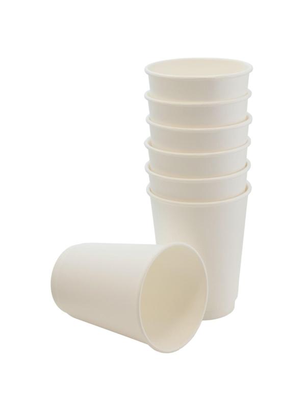 Стакан одноразовый бум 2-сл. d-90мм 300мл белый КОМУС (25шт/уп)