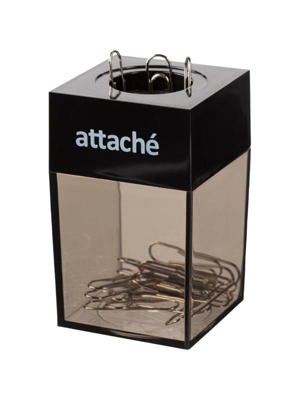 Скрепочница магнитная Attache с металл. скрепками 28 мм, цвет черный