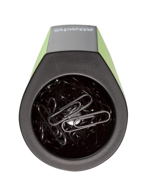 Скрепочница магнитная Attache Selection, цвет черный/зеленый