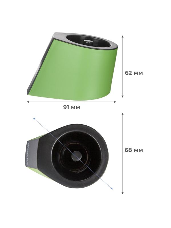 Скрепочница магнитная Attache Selection, цвет черный/зеленый