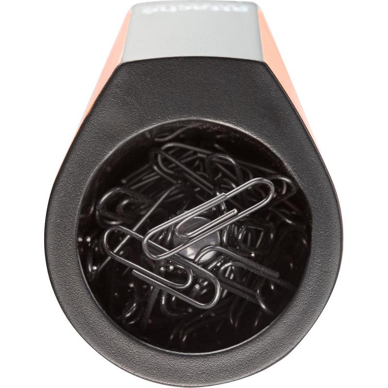 Скрепочница магнитная Attache Selection, цвет черный/оранжевый