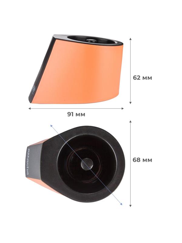 Скрепочница магнитная Attache Selection, цвет черный/оранжевый