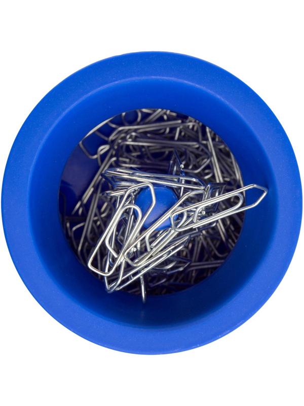 Скрепочница магнитная Attache, груглая, цвет синий