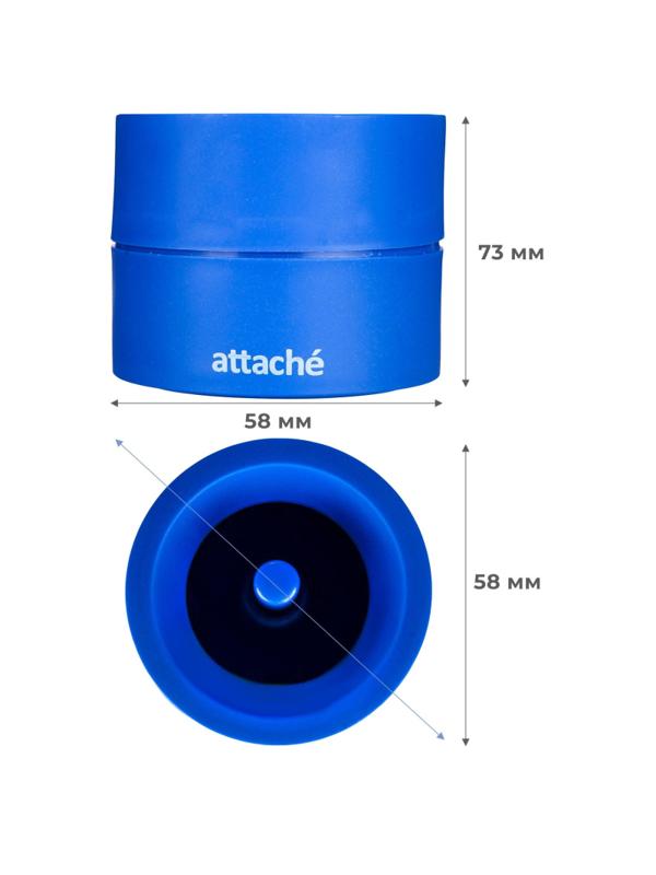 Скрепочница магнитная Attache, груглая, цвет синий