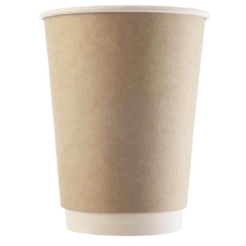 Стакан одноразовый бум двухслойный d-90мм 300мл коричневый (25шт/уп)