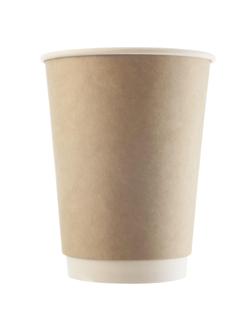 Стакан одноразовый бум двухслойный d-90мм 300мл коричневый (25шт/уп)