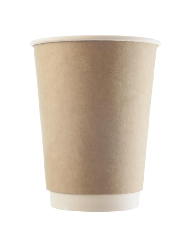 Стакан одноразовый бум двухслойный d-90мм 300мл коричневый (25шт/уп)