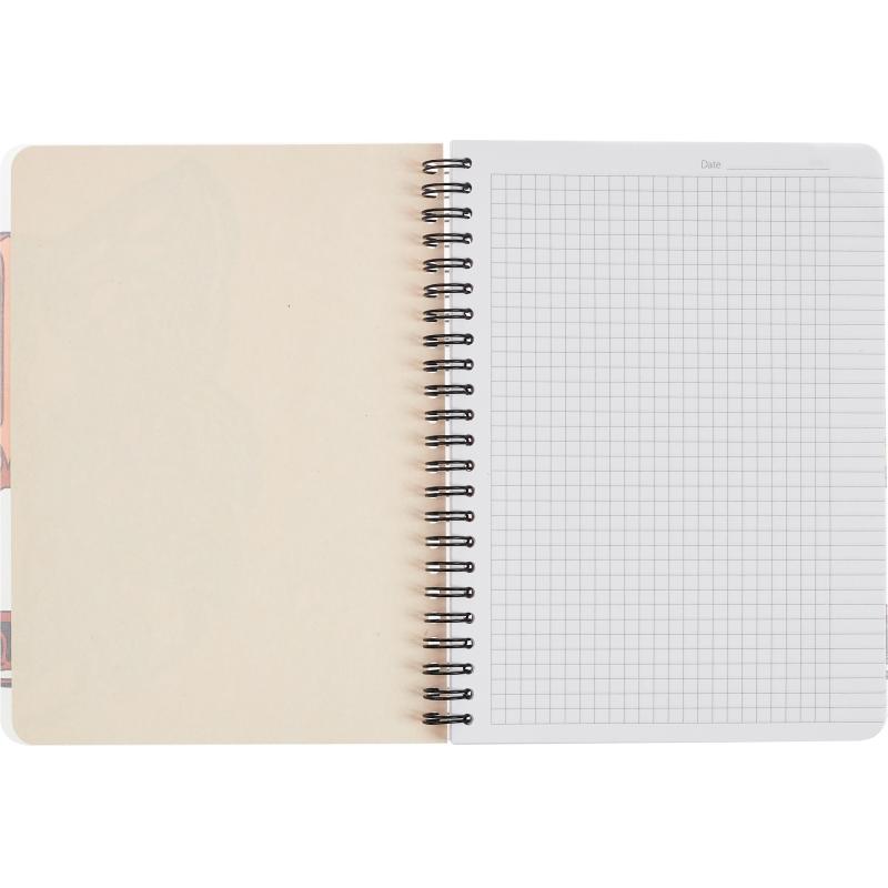 Тетрадь общая №1 School Лиса 96л., пластиковая обл., запечат.лист, пружина