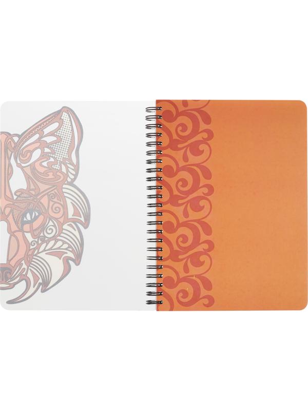 Тетрадь общая №1 School Лиса 96л., пластиковая обл., запечат.лист, пружина