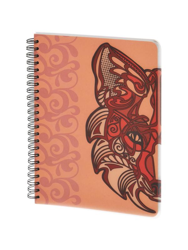 Тетрадь общая №1 School Лиса 96л., пластиковая обл., запечат.лист, пружина