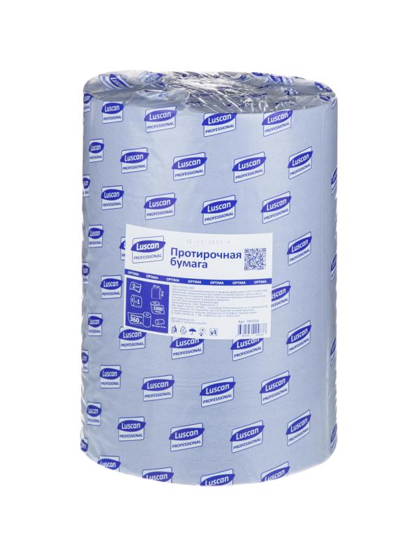 Бумага протирочная Luscan Prof 2сл 1000лx1рул/уп 360м голубая