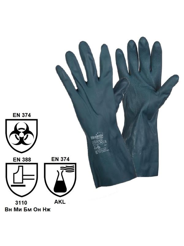 Перчатки защитные латекс/неопрен Manipula ХИМИК (LN-F-08) р.9-9,5 (L)
