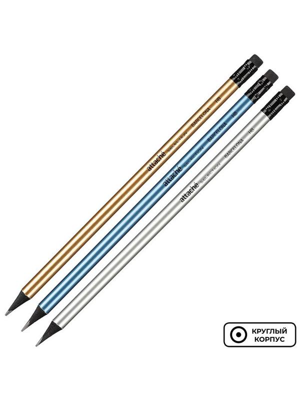 Карандаш чернографитный Attache Selection Barсelona, HB,с ласт