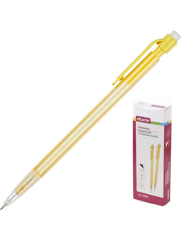 Карандаш механический Attache Economy, 0,7мм желтый