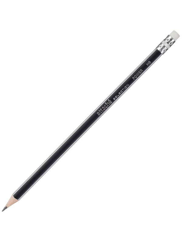Карандаш чернографитный Attache selection Power заточ. HB, с ласт.
