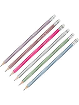 Карандаш чернографитный Attache Silk HB заточ.,с ласт.