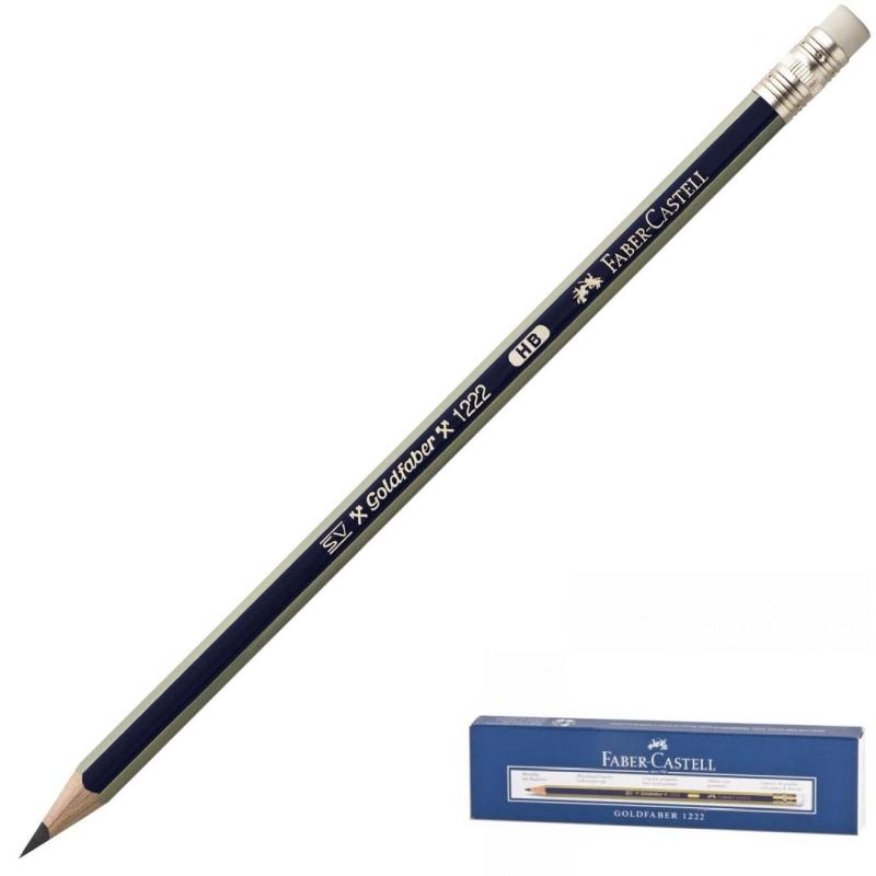 Карандаш чернографитный Faber-Castell GOLDFABER 1222, НВ/116800, с ласт.