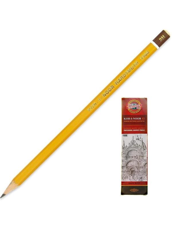Карандаш чернографитный KOH-I-NOOR 1500/3H б/ласт, Чехия