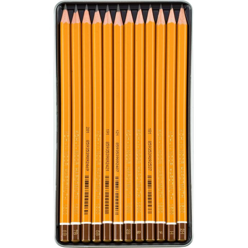 Карандаш чернографитный KOH-I-NOOR 1502/II 8B-2H 12шт./наб.,б/ласт, Чехия