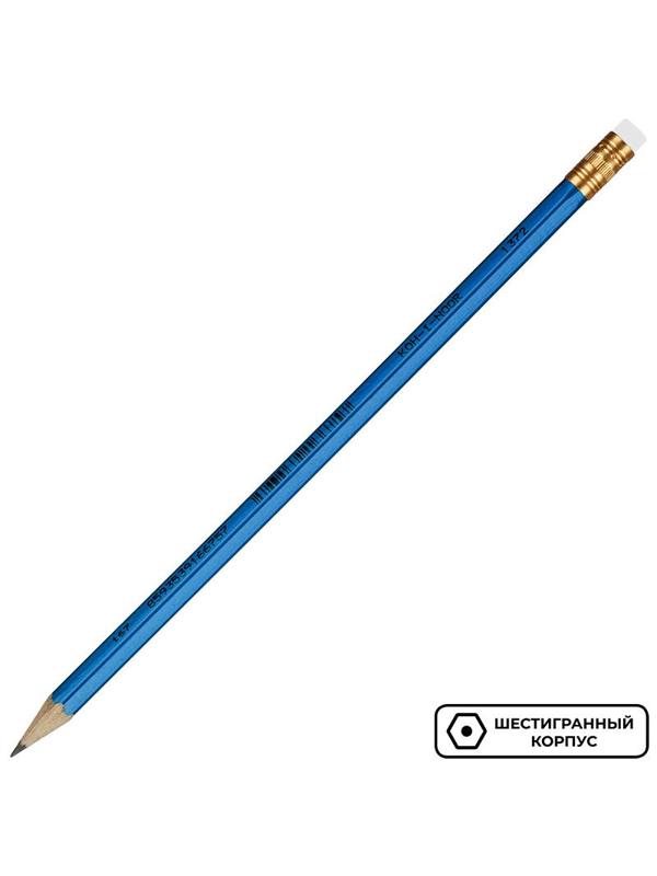 Карандаш чернографитный KOH-I-NOOR 1372 ORIENTAL HB с ластиком Чехия