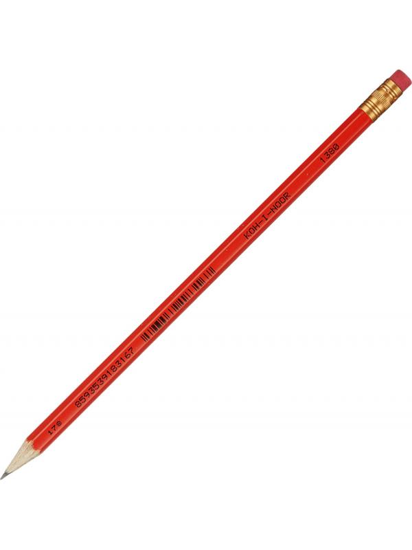 Карандаш чернографитный KOH-I-NOOR 1380 ASTRA HB с ластиком Чехия