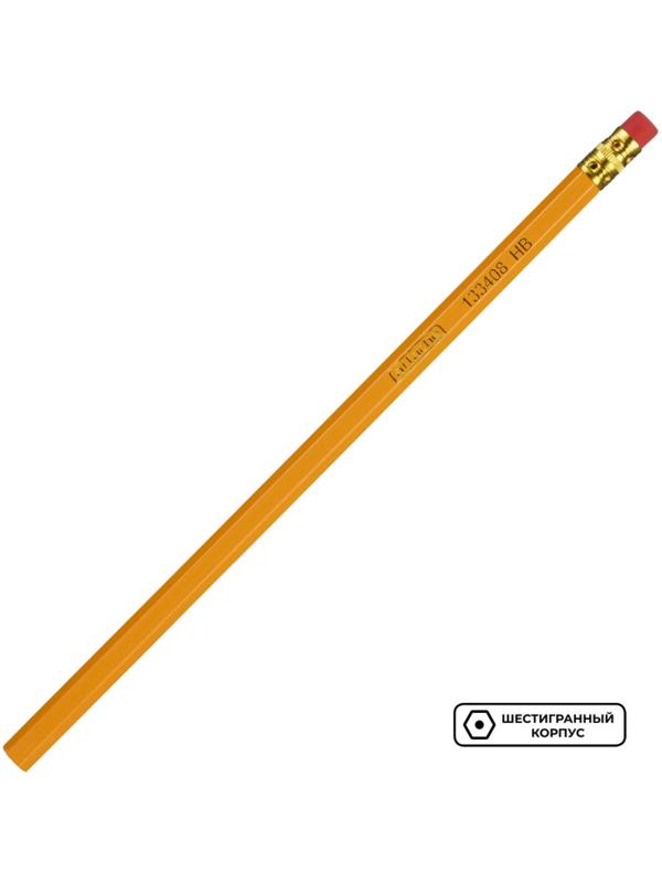 Карандаш чернографитный Attache HB с ластиком