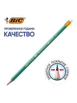 Карандаш чернографитный EVOLUTION ЭКО HB с ластиком пласт., Франция