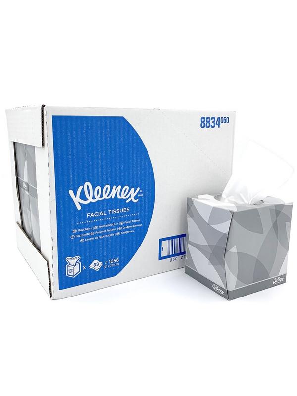 Салфетки косметические д/лица в кубе KK 2сл бел 88лист/кор.12кор./уп.8834