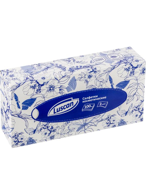 Салфетки косметические Luscan 2сл 100шт/уп белые