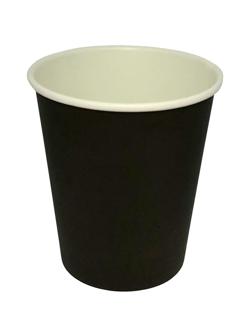 Стакан одноразовый бум 1-сл. d-80мм 250мл черный КОМУС 75шт/уп