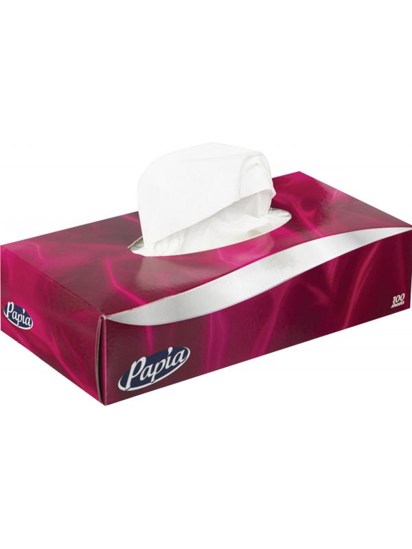 Салфетки косметические Papia 2сл 100шт/уп