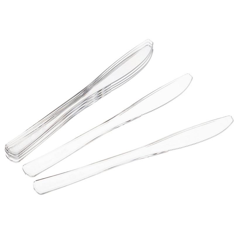 Нож одноразовый 200мм прозрачный ПС 50шт/уп