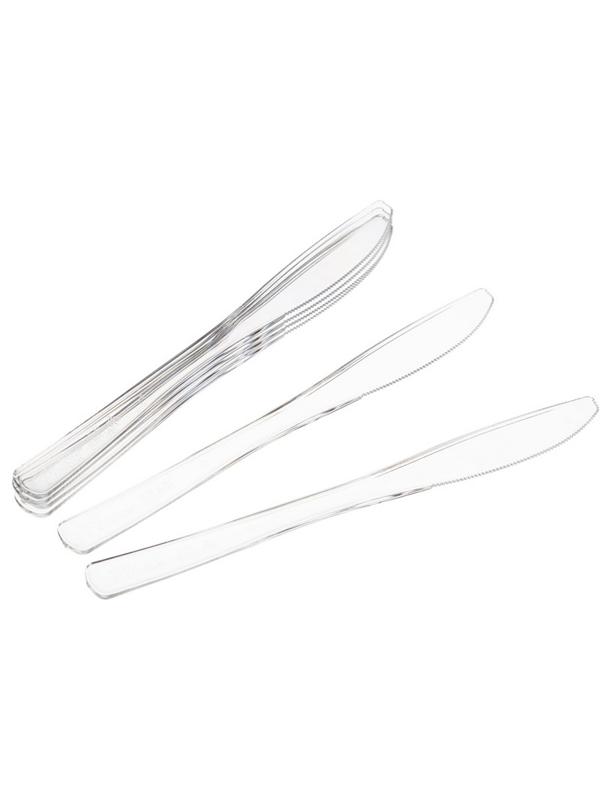 Нож одноразовый 200мм прозрачный ПС 50шт/уп