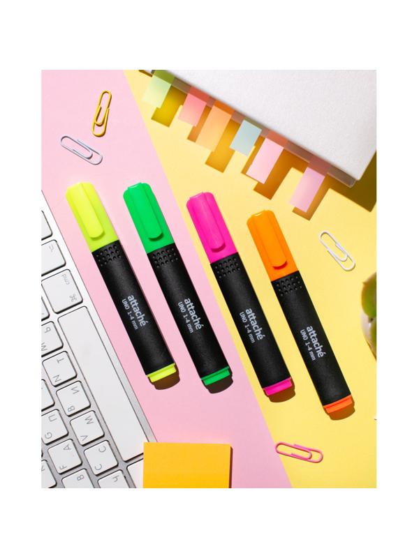 Маркер текстовыделительAttache Economy Uno 1-4мм желтый