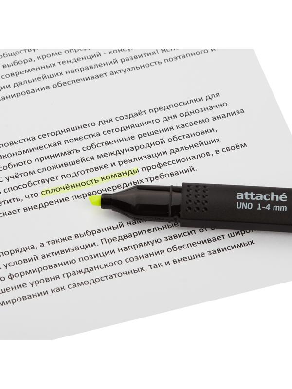 Маркер текстовыделительAttache Economy Uno 1-4мм желтый